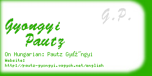 gyongyi pautz business card